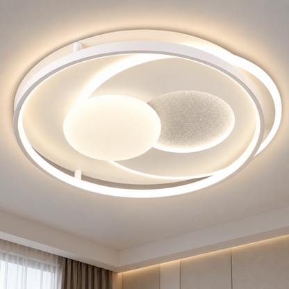 LED luster s diaľkovým ovládaním ISTARAVSHAN, okrúhly tvar, 86W, studené/teplé/neutrálne svetlo, stmievateľné, biela