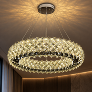 Krištáľový luster KALTO Regalis, priemer 75 cm, 112 W, studené/teplé/neutrálne svetlo, nastaviteľná výška, kov a krištáľ, lesklý chróm