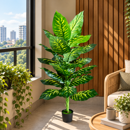 Umelá rastlina typ Dieffenbachia, 150 cm, zelená
