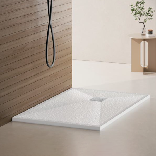 Obdĺžnikové sprchovanie 80x120 cm, tenké 3 cm, lesklá biela