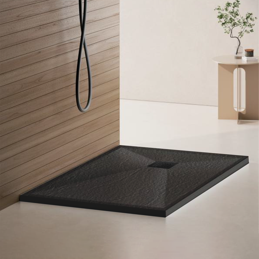 Obdĺžnikové sprchovanie 80x120 cm, tenké 3 cm, tmavošedá