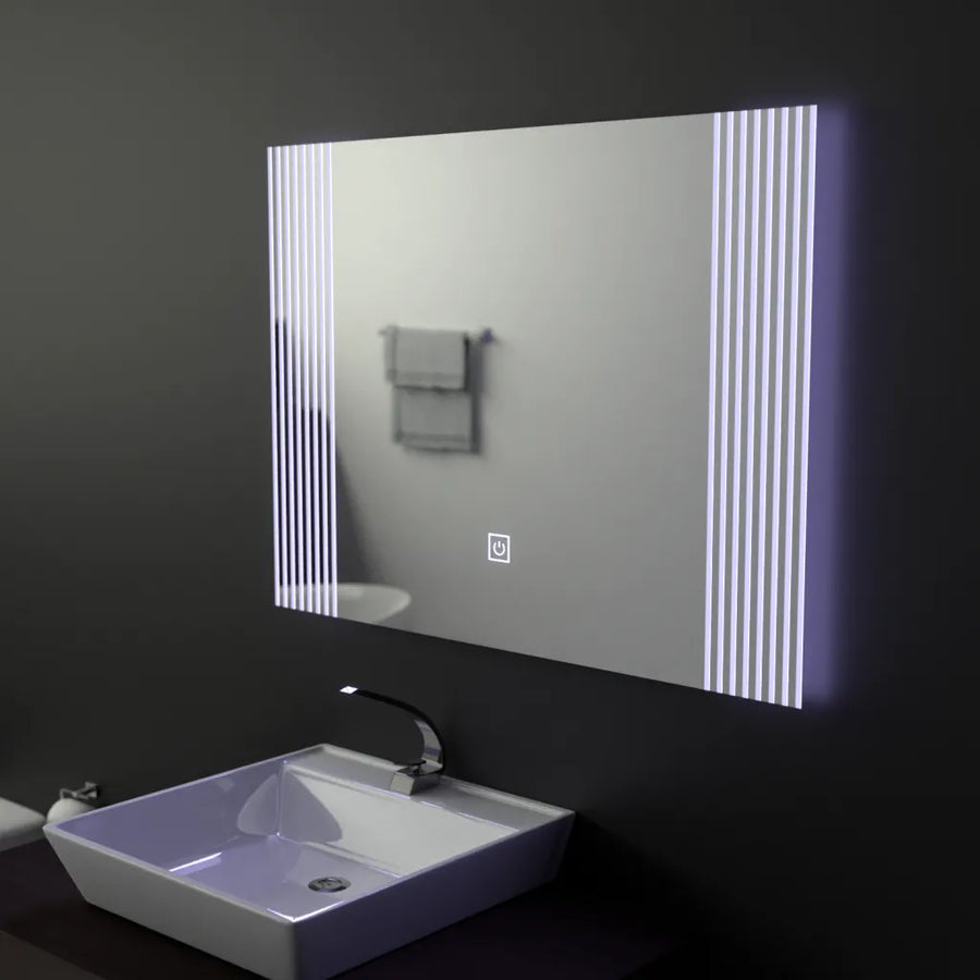 Zrkadlo LED obdĺžnikový 80x60cm Infinity Frame Základný dotyk