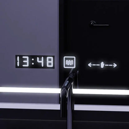 Zrkadlo LED obdĺžnikový 90x60cm Sole Sullo Sensor System rozmrazujúce hodiny a teplomer