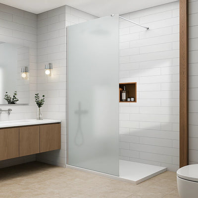 Paravan duș Walk-In 120x195 cm, sticlă securizată 8 mm, satin, profil metalic rezistent