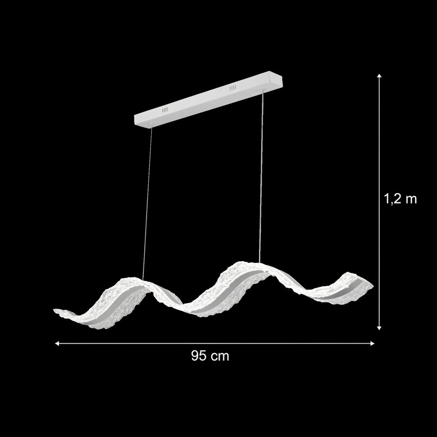 Lustra LED cu Telecomanda, Suspendata AMI 78W, Liniara, Lumina Rece/Calda/Neutra, Alb, Inaltime Reglabila