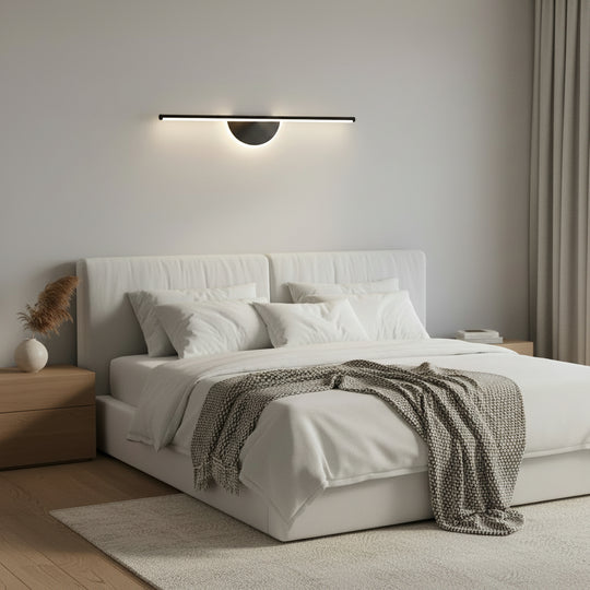 Dekoratívne LED nástenné svietidlo BARAM, 21W, 60cm, teplé / neutrálne / studené svetlo, čierna, kov a akryl