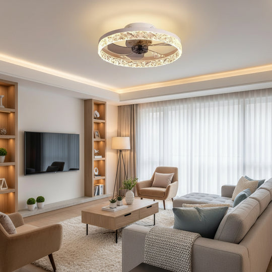 VEYA LED luster s diaľkovým ovládaním, 38W, D50cm, studené/neutrálne/teplé svetlo, biely