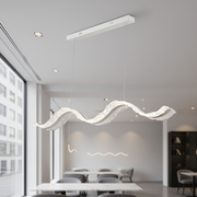 Lustra LED cu Telecomanda, Suspendata AMI 78W, Liniara, Lumina Rece/Calda/Neutra, Alb, Inaltime Reglabila