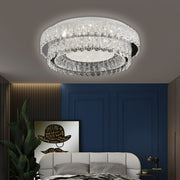 LED luster LLC130/1CH, krištáľ a kov, 31W, 1 kruh, stmievateľné, nastaviteľná výška, studené/teplé/neutrálne svetlo, luxusné osvetlenie