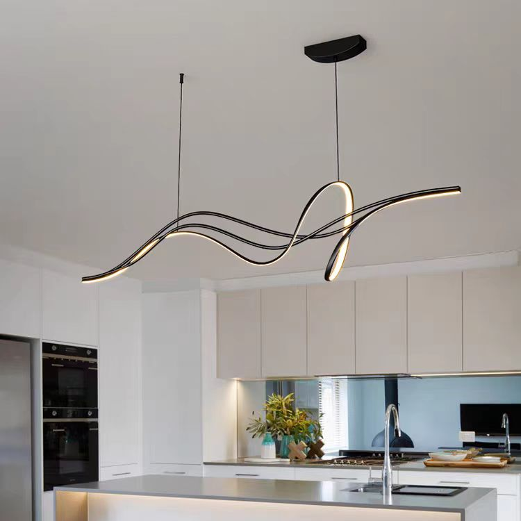 Závesný LED luster s diaľkovým ovládaním INFINITY HALO 138W, studené/teplé/neutrálne svetlo, stmievateľné, čierne, výškovo nastaviteľné