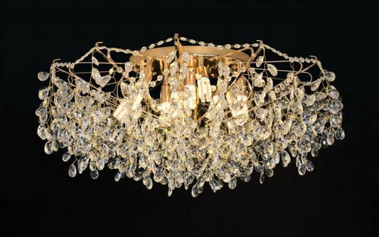 Krištáľový luster CC9334/10FGD, 10x E14, Priemer 80cm, Zlatý