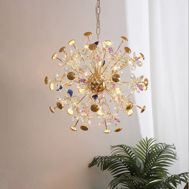 Krištáľový luster CC372/500GD, 24xG4, zlato a kryštály, 52 cm, nastaviteľná výška