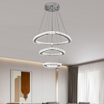 LED kryštál LULUS s 118 W Silver Latifah Diaľkovým ovládaním