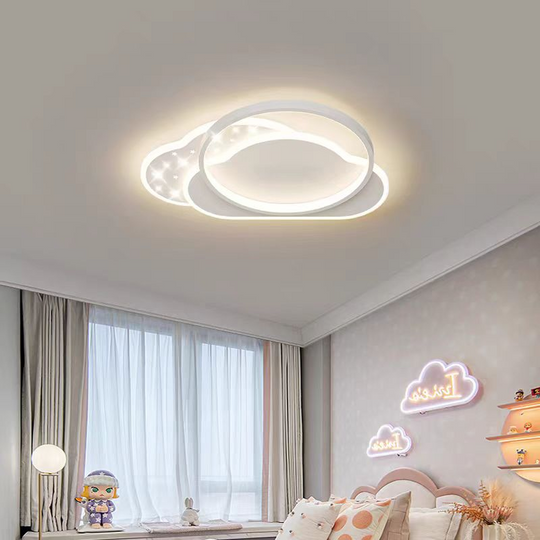 LED luster s diaľkovým ovládaním NUVIA 71W, Cloud, Studené/Teplé/Neutrálne svetlo, Stmievateľné, Biely LED luster s diaľkovým ovládaním Predvolený názov Alessandro Design