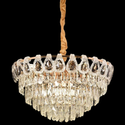 Lustrový krištáľový Windsor elegancia 6x E14, priemer 49 cm, lesklé zlato, nastaviteľná výška