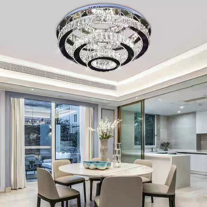 Krištáľový LED luster LLC151/500CH, 64W, 3 prvky, studené/teplé/neutrálne svetlo, stmievateľné, lesklý chróm