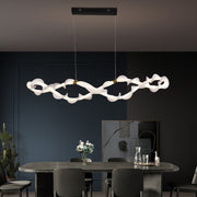 Závesný akrylový LED luster LT762/2GD, 80W, teplé/neutrálne/studené svetlo 3000/4000/6000K, biely, nastaviteľná výška