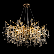 Crystal Luster Waltz Rhapsody, 9x G9, zlato, 60 cm, nastaviteľná výška