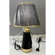 Veioza VZ210BK, 1x E27, kov a textil, čierna a zlatá