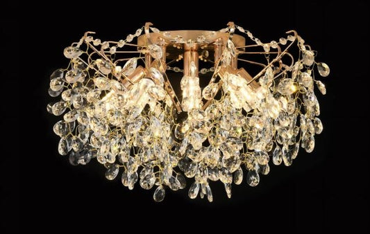 Krištáľový luster CC9334/6FGD, 6x E14, Priemer 50cm, Zlatý