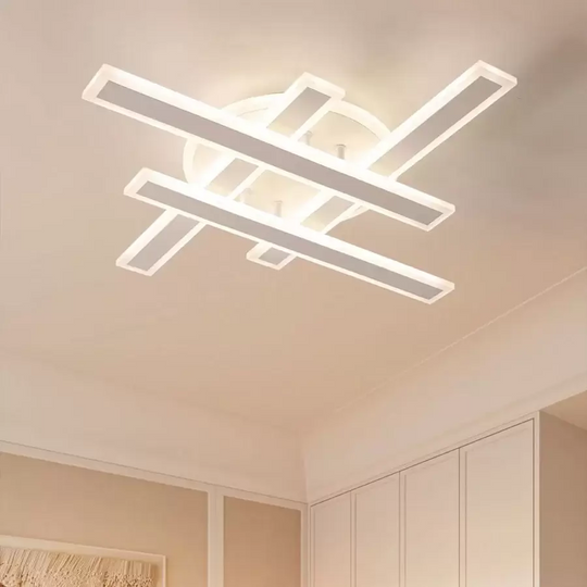 LED luster s diaľkovým ovládaním ZYRON Magno, 79W, 46x5,5x7,5, studené/teplé/neutrálne svetlo, stmievateľné, biele, kovové, plexisklo LED luster s diaľkovým ovládaním Predvolený názov Alessandro Design