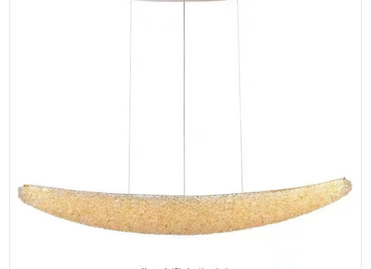 Candelabru Modern cu Cristal, RITMICA Largo, 40W, Lungime 80 cm, Auriu, Inaltime reglabila