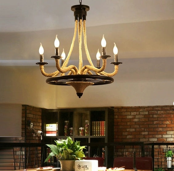 Lustrage Lust, 2*E27, hnedý, kov a povraz