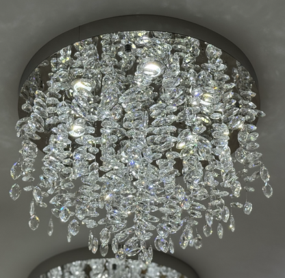 Round Alberian Led Led, 20 W, studené/horúce/neutrálne svetlo, kryštál, lesklý chróm