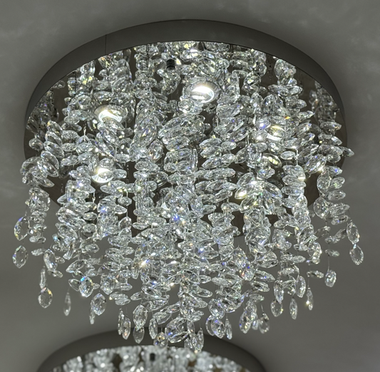 Round Alberian Led Led, 20 W, studené/horúce/neutrálne svetlo, kryštál, lesklý chróm