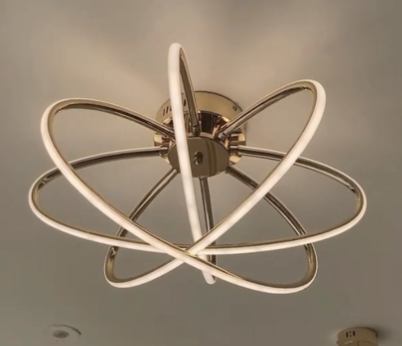 LED luster s diaľkovým ovládaním MARIA, 6 prvkov, 63W, teplé/studené/neutrálne svetlo, stmievateľné, zlaté