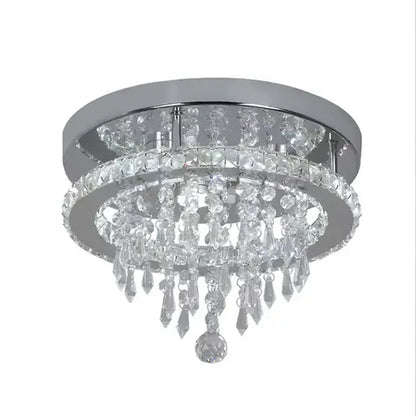 Round Alberian Led Led, 20 W, studené/horúce/neutrálne svetlo, kryštál, lesklý chróm