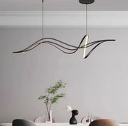 Závesný LED luster s diaľkovým ovládaním INFINITY HALO 138W, studené/teplé/neutrálne svetlo, stmievateľné, čierne, výškovo nastaviteľné