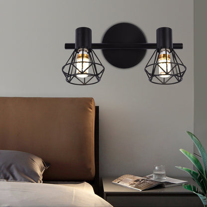 Luster s tienidlom, GRACIE, LC365/2BK, diamant, 2XE14, čierny, kov