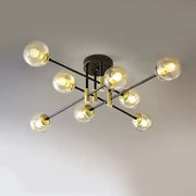 Okrúhle lampa, Penthouse Grand, 8xe27, zlatá čierna, kov