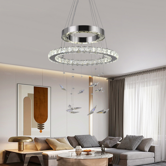 LED kryštál LULUS s 118 W Silver Latifah Diaľkovým ovládaním