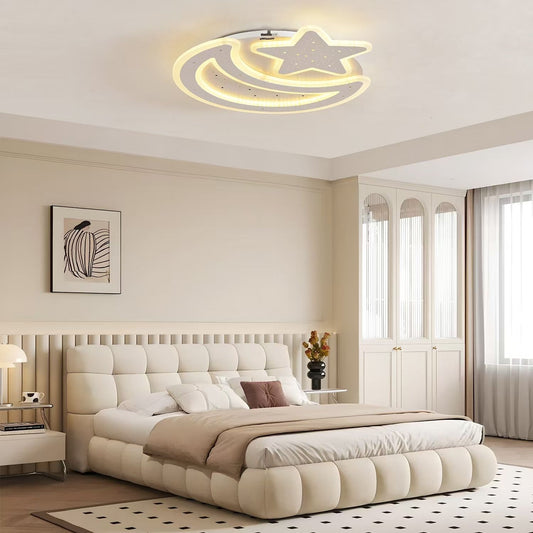 Mesiac Lulus LED a hviezda RGB s diaľkovým ovládaním CORALIA 80W Cold/Warm/Neutrál biela neutrálna