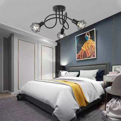 Luster Shion 3*E27, Čierny, Kov, Priemer 50cm