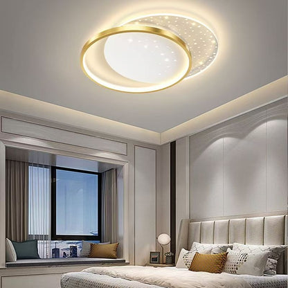 LED túžba s diaľkovým ovládaním Lunaro Lucenta, 110 W, 2 kruhov, studené/horúce/neutrálne svetlo, nestabilné, zlaté