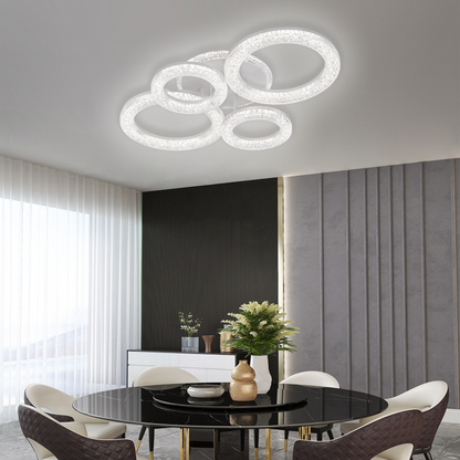 LED LED linnea s diaľkovým ovládaním, Daisy, biele, kryštály