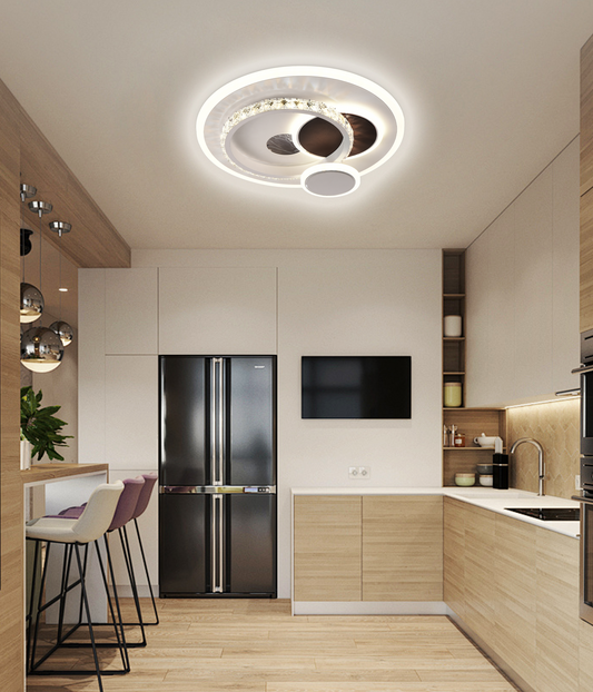 LED heliox, 43 W, 4 kruhy, studené/horúce/neutrálne svetlo, čierne