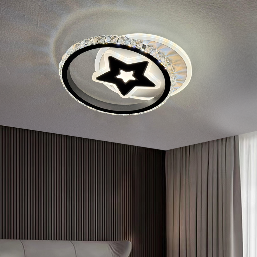 Aplikujte LED Hadley 24 W čierne biele
