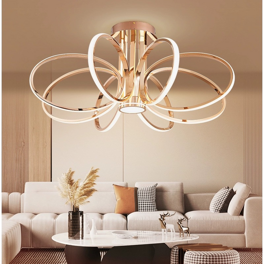 LED luster s diaľkovým ovládaním ORBIS Eleganza, 45W, teplé/studené/neutrálne svetlo, stmievateľné, zlaté LED luster s diaľkovým ovládaním Predvolený názov Alessandro Design