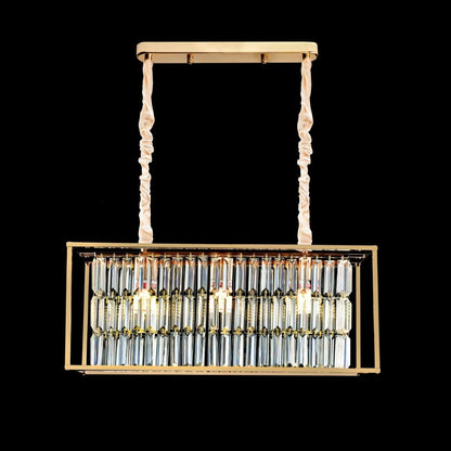 Krištáľový luster, CC1676/650X200GD, 3xE14, lesklé zlato, nastaviteľná výška, kov a krištáľ