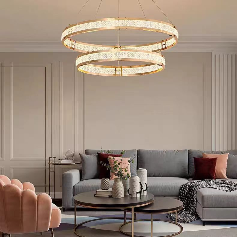 Candelabru Cristal, LINDERHOF Magno, 113W, Diametru 60cm, Lumina Rece/Calda/Neutra, Auriu, Inaltime Reglabila