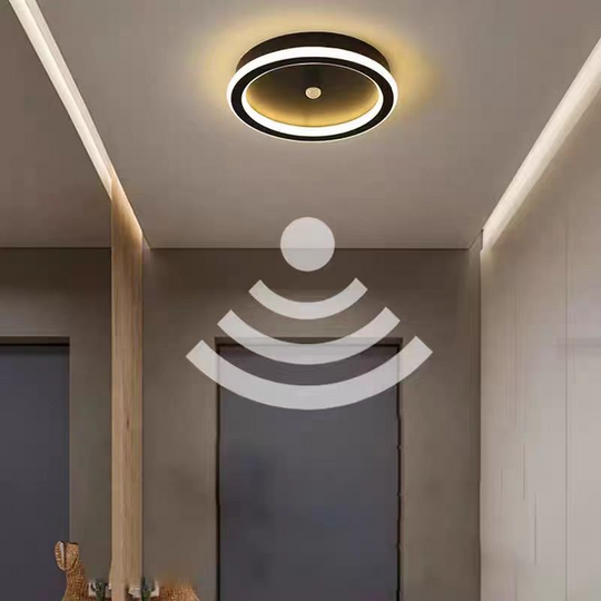 LED luster s pohybovým senzorom PS500BK, 28W, studené/teplé/neutrálne svetlo, čierne LED lustre Predvolený názov Alessandro Design
