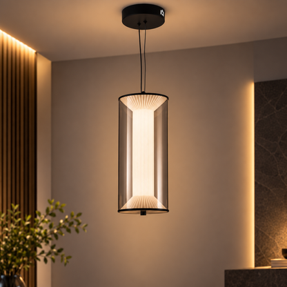 Závesný LED luster s diaľkovým ovládaním 29W, Orin, 1 prvok, Nastaviteľná výška, Teplé/Studené/Neutrálne svetlo, Biely, Meta