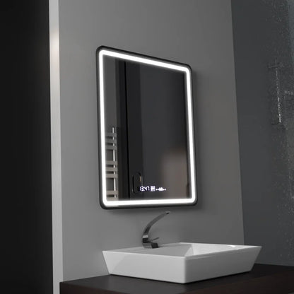 Zrkadlo LED Touch Favola Systém Odmrazovanie hodín a teploty Neagra 75x90 cm Marcello Funghi Collection