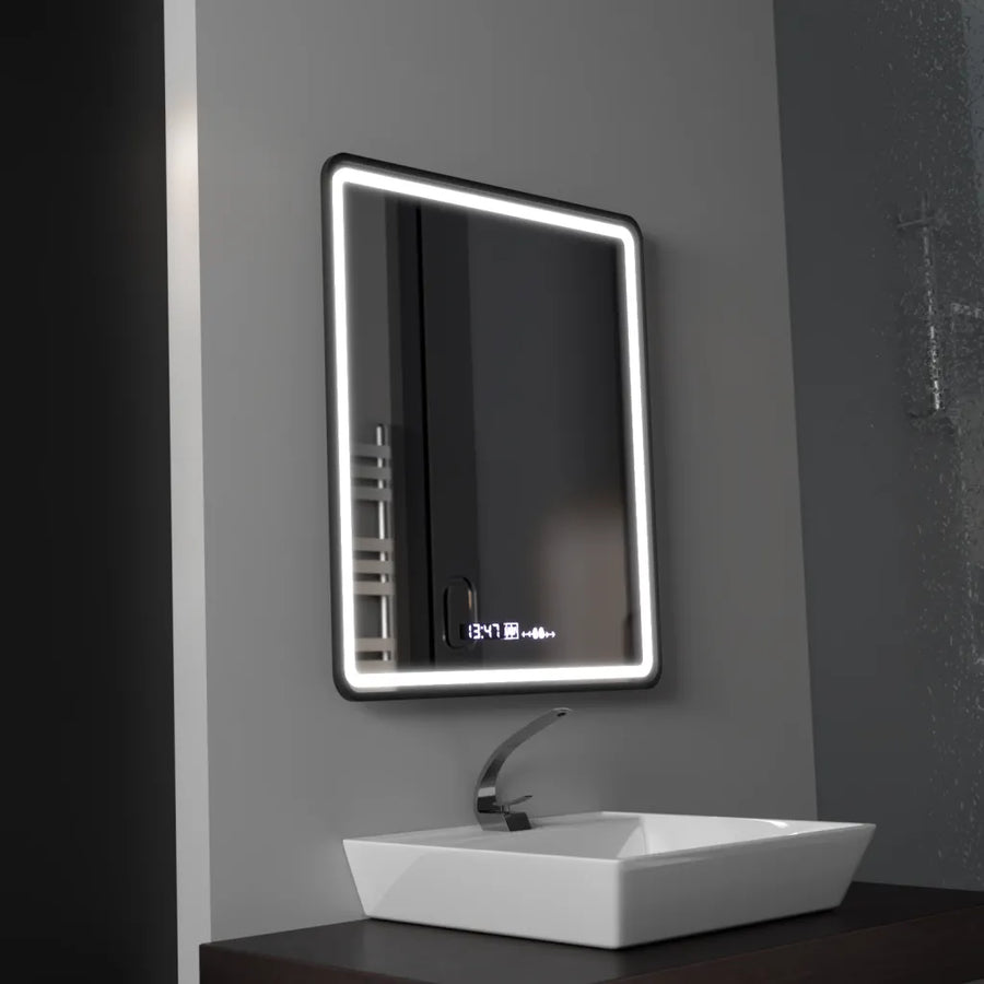 Zrkadlo LED Touch Favola Systém Odmrazovanie hodín a teploty Neagra 75x90 cm Marcello Funghi Collection