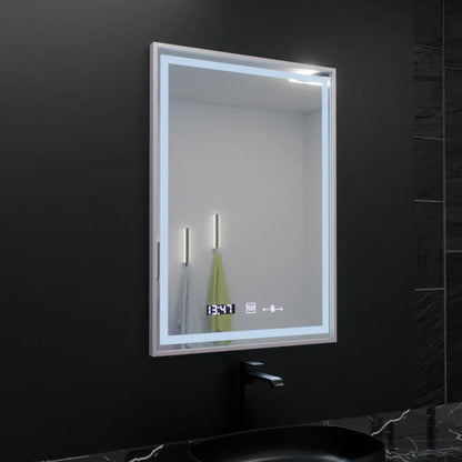 Zrkadlové obdĺžnikové 60x80cm Verite Imperial Silver Motion Glow Marcello Demonant Clock Defrition Systém