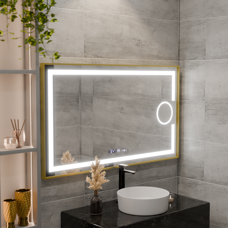 Zrkadlové obdĺžnikové obdĺžniky 50x70cm Eclat Motionglow Marcello Disping & Termeter Luba Cosmetica Dimabil